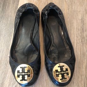 Tory Burch Black Flats